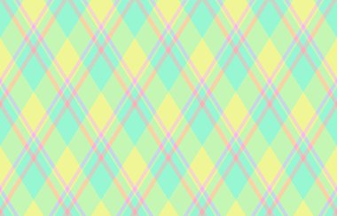 Argyle geometrik eşkenar dörtgenin kusursuz deseni. Harlequin duvar kağıdı tasarımını kontrol et. Web geçmişi için klasik elmas şekilli tekstil malzemesi, baskı kumaşı, kazak, ambalaj kağıdı, hediye kartı, davetiye.