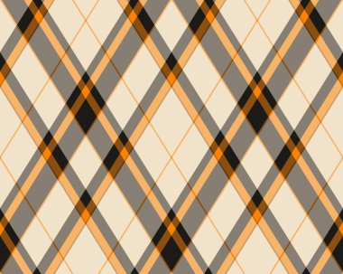 Argyle geometrik eşkenar dörtgenin kusursuz deseni. Harlequin duvar kağıdı tasarımını kontrol et. Web geçmişi için klasik elmas şekilli tekstil malzemesi, baskı kumaşı, kazak, ambalaj kağıdı, hediye kartı, davetiye.