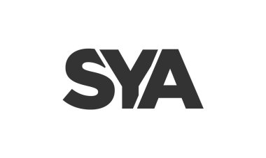 SYA logo tasarım şablonu güçlü ve modern kalın metinlerle. Basit ve minimal tipografi içeren ilk tabanlı vektör logosu. Modayı takip eden şirket kimliği markalar için ideal..