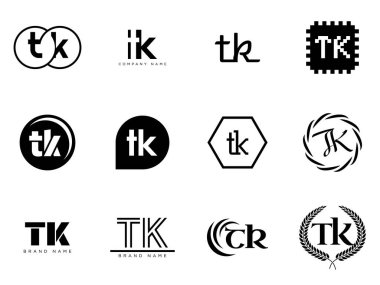TK logo şirketi şablonu. 