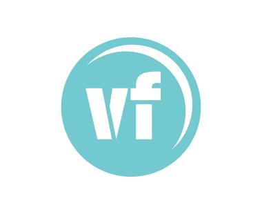VF spor amblemi ya da takım logosu. Top dükkanı, spor şirketi, eğitim ve kulüp rozeti için baş harfi V ve F olan top logosu. Vektör illüstrasyonu.