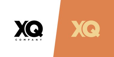 Moda harfi X ve Q, XQ logo tasarım şablonu. Şirket kimliği için asgari monogram tabanlı logotype.