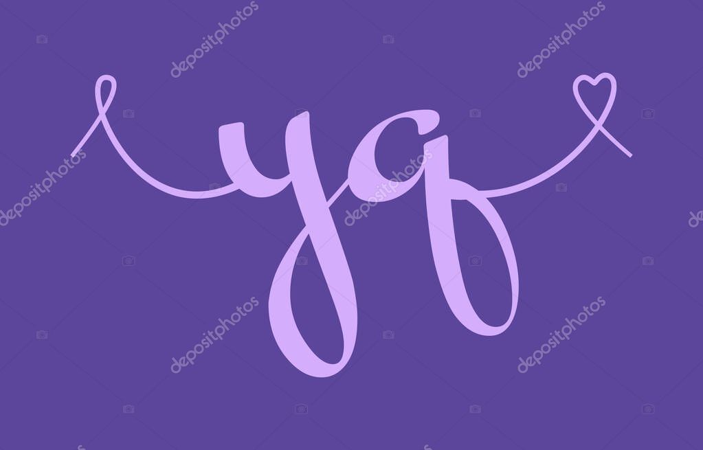 YQ initial wedding monogram calligraphy vector illustration. Hand drawn lettering y and q love logo design for valentines day poster, greeting card, photo album, banner print or tattoo.