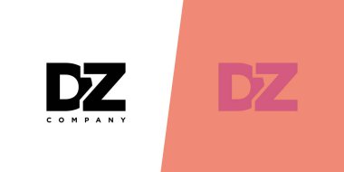 Moda D ve Z harfi, DZ logo tasarım şablonu. Şirket kimliği için asgari monogram tabanlı logotype.