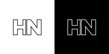 Moda harfi H ve N, HN logo tasarım şablonu. Şirket kimliği için asgari monogram tabanlı logotype.