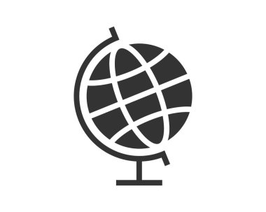 Küresel bağlantıyı, eğitimi ve keşfi sembolize eden basit, zarif bir küresel ikon. Web sitesi tasarımı, sunumlar, bilgi grafikleri ve eğitim materyalleri için çok yönlü.