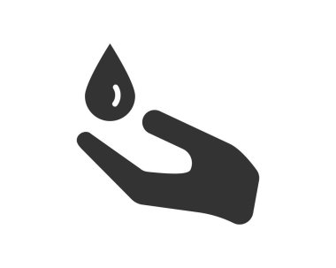 Düşen bir eli yakalayan minimalist grafik. Saflığı, özeni ve korumayı simgeler. Sağlık, çevre ve güzellik kavramları için idealdir. Temiz tasarım.