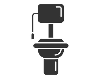 Modern tuvalet grafiği. Temizlik, tuvalet ya da tesisat sembolü. Uygulamalar, web siteleri ve simgeler için mükemmel. Minimalist tasarım. Çok basit.