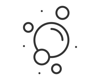 Birbirine bağlı halkaların temiz ve minimal sanat çizgisi çizimi. Kabarcıklar, bilim, bağlantı ya da temizlik kavramı. Logo, simge veya tasarım ögesi için mükemmel.