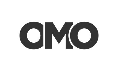OMO logo tasarım şablonu güçlü ve modern kalın metinlerle. Basit ve minimal tipografi içeren ilk tabanlı vektör logosu. Modayı takip eden şirket kimliği markalar için ideal..