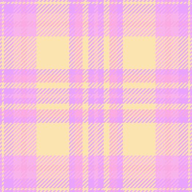 Pastel pembe ve sarı ekose desenli. Tekstil tasarımı, moda, web siteleri ve hatıra defteri için mükemmel. Yumuşak, yumuşak doku sıcaklık ve rahatlık hissi uyandırır..