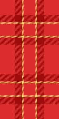 Canlı kırmızı ve altın ekose desenli. Şenlik tasarımları, giyim kuşamları ya da internet siteleri için mükemmel..