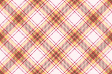 Yumuşak sarı, pembe ve kahverengi renklerde canlı çapraz ekoseli desen. Tekstil, moda, web siteleri veya ambalaj tasarımı için mükemmel.