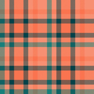 Canlı mercan ve deniz mavisi herringa kemiği desenli. Tekstil tasarımı, moda ve web sitesi geçmişi için mükemmel. Bu pürüzsüz doku, biraz kırsal cazibeyle modern ve şık bir his sunuyor..