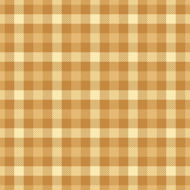 Efekt desen arka plan vektörü, renksiz kumaş dokusu. Paskalya ekoseli turuncu ve kehribar renk paleti ile tekstil kontrolü.