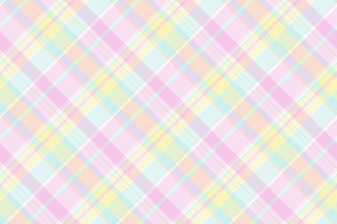 Pastel ekose desenli. Yumuşak, renkli kumaş dokusu, arka planlar, tasarım unsurları ya da şenlik projeleri için mükemmel. Nazik, neşeli bir dokunuş ekliyor.