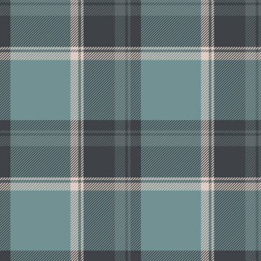 Maviler ve griler içinde klasik tartan deseni. Kusursuz tekstil tasarımı geleneği ve tarzı çağrıştırıyor. Özgeçmiş, doku veya giyim projeleri için ideal.