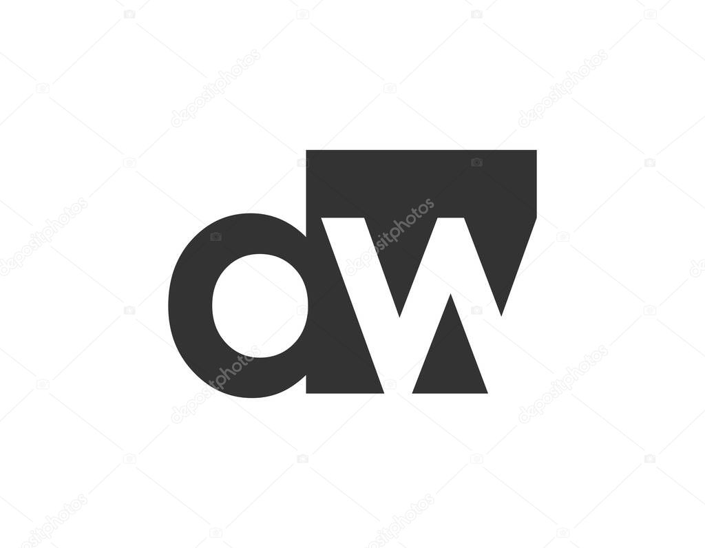 DW creative geometric initial based modern and minimal logo. Letter d w trendy fonts. Universal professional elegant techno vector design.