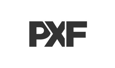 PXF logo tasarım şablonu güçlü ve modern kalın metinlerle. Basit ve minimal tipografi içeren ilk tabanlı vektör logosu. Modayı takip eden şirket kimliği markalar için ideal..