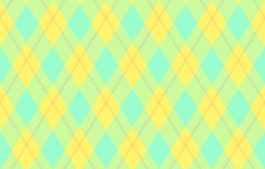 Argyle geometrik eşkenar dörtgenin kusursuz deseni. Harlequin duvar kağıdı tasarımını kontrol et. Web geçmişi için klasik elmas şekilli tekstil malzemesi, baskı kumaşı, kazak, ambalaj kağıdı, hediye kartı, davetiye.