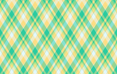 Argyle geometrik eşkenar dörtgenin kusursuz deseni. Harlequin duvar kağıdı tasarımını kontrol et. Web geçmişi için klasik elmas şekilli tekstil malzemesi, baskı kumaşı, kazak, ambalaj kağıdı, hediye kartı, davetiye.