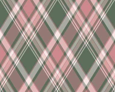 Argyle geometrik eşkenar dörtgenin kusursuz deseni. Harlequin duvar kağıdı tasarımını kontrol et. Web geçmişi için klasik elmas şekilli tekstil malzemesi, baskı kumaşı, kazak, ambalaj kağıdı, hediye kartı, davetiye.