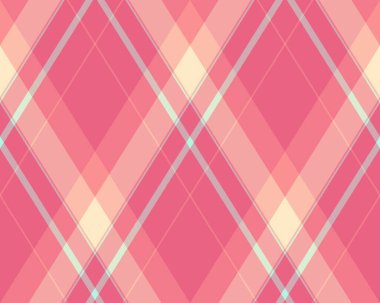 Argyle geometrik eşkenar dörtgenin kusursuz deseni. Harlequin duvar kağıdı tasarımını kontrol et. Web geçmişi için klasik elmas şekilli tekstil malzemesi, baskı kumaşı, kazak, ambalaj kağıdı, hediye kartı, davetiye.