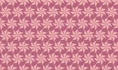 Zarif pembe geometrik desen. Tarzlı çiçeklerin ya da fırıldakların karmaşık, tekrarlayan tasarımı. Tekstil baskıları, duvar kağıdı, web sitesi arkaplanı ve ambalaj için mükemmel.