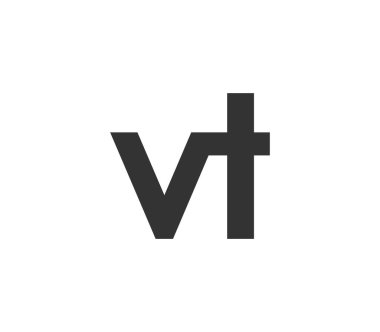 VT yaratıcı geometrik başlangıç tabanlı modern ve minimal logo. Modayı takip eden yazı tipleri. Evrensel profesyonel zarif tekno vektör tasarımı.