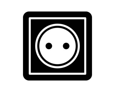 Pürüzsüz, modern bir elektrik prizi. Bağlantıyı, enerjiyi ya da elektrik sistemini sembolize ediyor. Teknoloji, altyapı ya da ev otomasyon tasarımları için kullanılır. Basit bir etki.