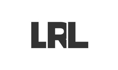 LRL logo tasarım şablonu güçlü ve modern kalın metin ile. Basit ve minimal tipografi içeren ilk tabanlı vektör logosu. Modayı takip eden şirket kimliği markalar için ideal..