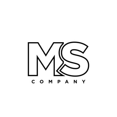Moda harfi M ve S, MS logo tasarım şablonu. Şirket kimliği için asgari monogram tabanlı logotype.