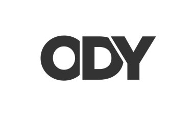 ODY logo tasarım şablonu güçlü ve modern kalın metinlerle. Basit ve minimal tipografi içeren ilk tabanlı vektör logosu. Modayı takip eden şirket kimliği markalar için ideal..