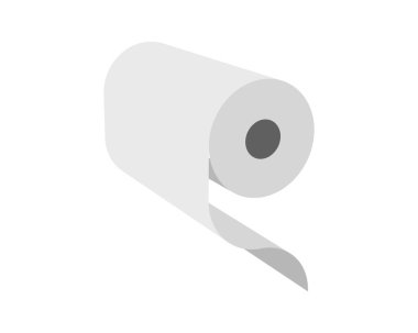 Kağıt havlu rulosunun minimalist bir çizimi, temizlik, hijyen ya da yeni başlangıçlar için mükemmel..