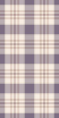 Yumuşak mor ve bej tonlarda zarif nötr ekoseli desen. Tekstil tasarımı, web sitesi geçmişi, kırtasiye ve ambalaj için mükemmel. Sakin, sofistike ve abartısız bir stili çağrıştırıyor..