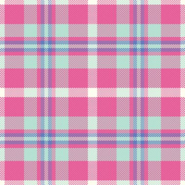 Kusursuz pastel ekose desenli. Yumuşak pembe, nane yeşili ve mor renkler narin, kadınsı bir tasarım yaratır. Tekstil, moda, hatıra defteri ve web sitesi geçmişi için mükemmel..