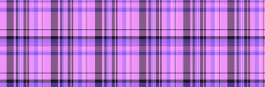 Mendil vektörü tekstil tartan, kartpostal dokusu pürüzsüz arkaplan. Eflatun ve mor renk paletinde ekose kumaş kontrol deseni tasarla.