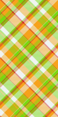 Erkek desenli tartan kontrolü, kültürel ekose kumaş vektörü. Kehribar ve yeşil renk paletinde soyut tekstil dokusu pürüzsüz arkaplan.