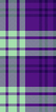 Canlı mor ve nane yeşili ekose desenli. Moda, ev dekorasyonu veya web sitesi geçmişi için mükemmel bir tekstil tasarımı.