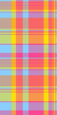 Canlı pastel ekose desenli. Tekstil tasarımı, moda, markalaşma ve web sitesi geçmişi için mükemmel. Bu neşeli, renkli doku neşe ve iyimserliği çağrıştırıyor..