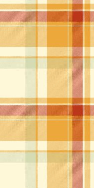 Rahatlatıcı, pürüzsüz kumaş vektörü, doğu dokusu ekoseli desen. Mısır ipeği ve kehribar rengi palette geniş arkaplan tartan denetimi.