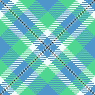 Canlı ekose desenli deniz mavisi, nane yeşili beyaz. Tekstil, web tasarımı veya moda projeleri için mükemmel.