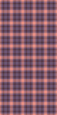 Otel vektör deseni, sayfa arkaplan ekose kontrolü. Folklor kumaş tartan tekstil kırmızı ve pastel renk paleti.