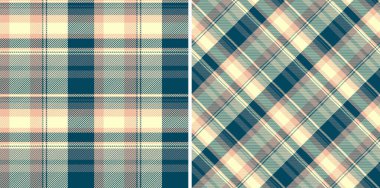 Klasik ekose desenler. Retro renk paleti olan düz ve çapraz tartan tasarımları içerir. Arkaplan, tekstil ve tasarımlar için harika..
