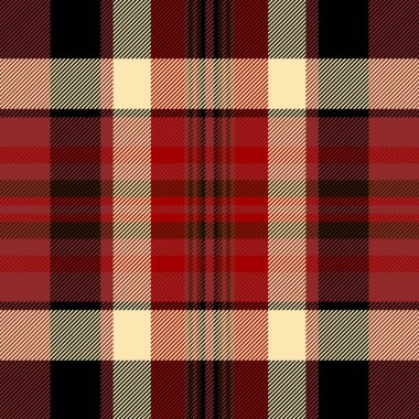 Çin yeni yılı kumaş desenli tartan, lüks, dikişsiz ekose vektör. Kırmızı ve siyah renk paletinde yoğun tekstil arkaplan kontrolü.