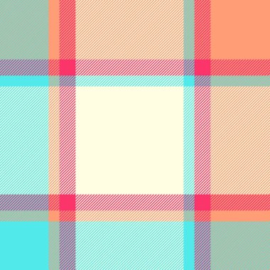 Mavi, şeftali ve krema gibi pastel renklerin karışımını içeren canlı ekoseli desenler. Geçmiş, tekstil ya da antika estetik gerektiren tasarımlar için uygundur..