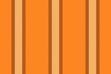 Dikiş desenli kumaş arka plan, yırtık tekstil dikey vektör. Ev çizgileri, turuncu ve buğday rengi paletlerle kusursuz desen çizgileri..