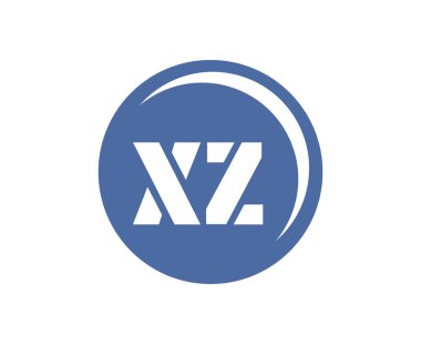 XZ spor amblemi ya da takım logosu. Top dükkanı, spor şirketi, eğitim ve kulüp rozeti için X ve Z harflerinin kombinasyonlu top logosu. Vektör illüstrasyonu.