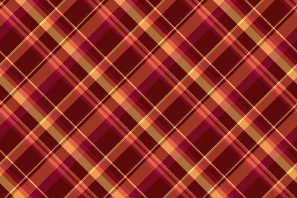 Mevsimlik tekstil dikişsiz vektör, Türk yapımı tartan dokusu. Mendil arka plan ekose kumaş deseni kırmızı ve turuncu renk paleti ile.