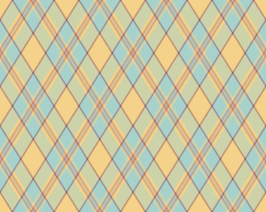Argyle geometrik eşkenar dörtgenin kusursuz deseni. Harlequin duvar kağıdı tasarımını kontrol et. Web geçmişi için klasik elmas şekilli tekstil malzemesi, baskı kumaşı, kazak, ambalaj kağıdı, hediye kartı, davetiye.